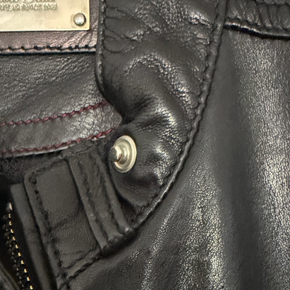Massimo Dutti Black Leather Jacket - Picture 3 of 11